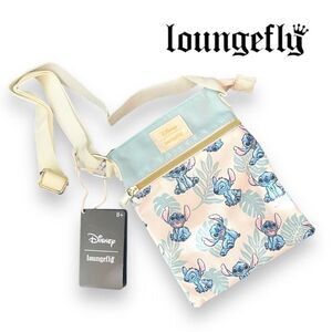 Loungefly Disney Lilo & Stitch Palm Leaves Passport Crossbody Bag nwt